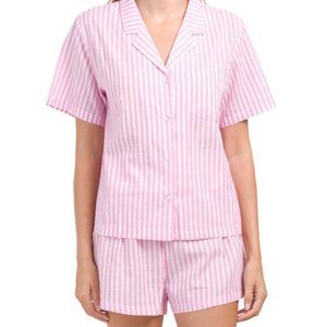 MAREE MAREE Notch Neck Shortie Pajama Set